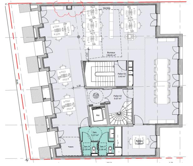 Bureau Paris 1604m² Location bureau Paris OLBUR2101149 12